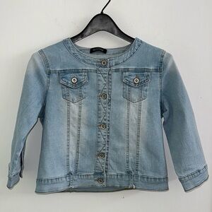 Hooyiu Blue Fire 2015 Denim Crop Jacket